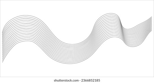 line wave, wave abstract element for design