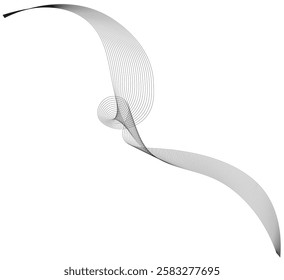 line wave, wave abstract element for design. abstract vector illustration, white background