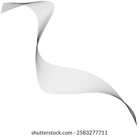 line wave, wave abstract element for design. abstract vector illustration, white background