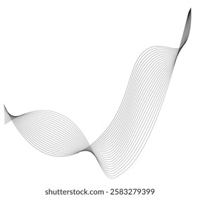line wave, wave abstract element for design. abstract vector illustration, white background