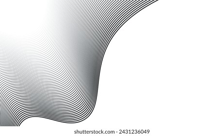 Line wave abstract stripes design wallpaper background vector image for backdrop or presentation