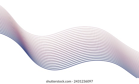 Line wave abstract stripes design wallpaper background vector image for backdrop or presentation
