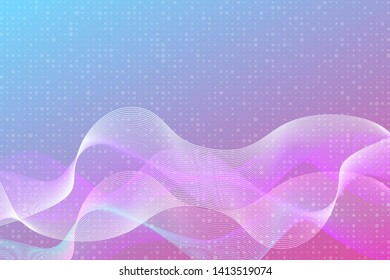 Line wave abstract vector for business, banner website, brochure and flyer background with copy space.