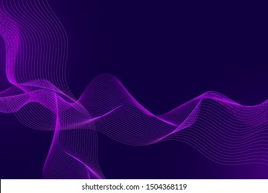 Line wave abstract vector for business, banner website, brochure and flyer background with copy space.