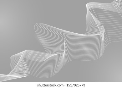 Line wave abstract vector for business, banner website, brochure and flyer background with copy space.