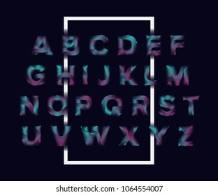 Bright Neon Alphabet Letters Numbers Symbols: เวกเตอร์สต็อก (ปลอดค่า ...