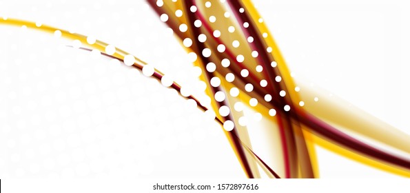 Line wave art illustration on light backdrop. Vector abstract design banner template. Business template. Abstract art background. Graphic element.