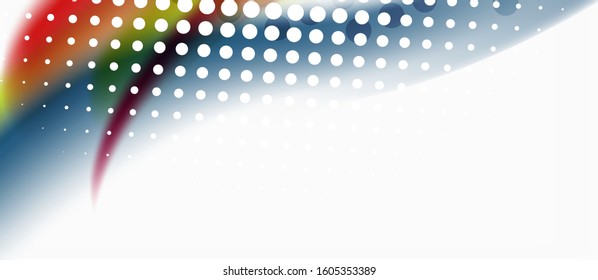 Line wave art illustration on light backdrop. Vector abstract design banner template. Business template. Abstract art background. Graphic element.