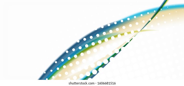 Line wave art illustration on light backdrop. Vector abstract design banner template. Business template. Abstract art background. Graphic element.