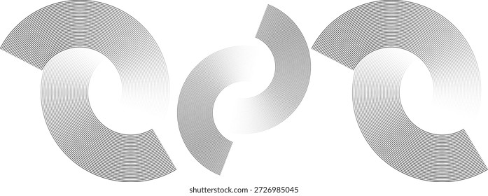 Fondo de onda de línea. Fondo abstracto de líneas redondas mínimas azules. Fondo de Vector abstracto ondulado de línea fina. Diseño de patrón de onda curva sin fisuras