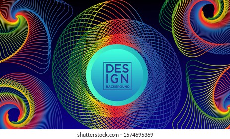 line wave color background - abstract vector.