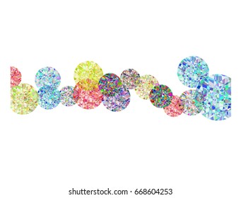 line or wave from colors circles for your design