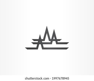 Logo-Design-Symbol für Linie und Wellenkonzept
