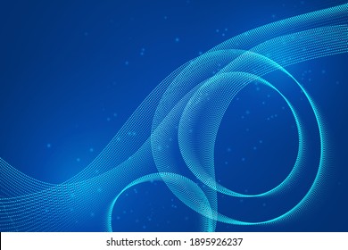 Line wave and dots geometric texture abstract background with copy space for text or message web design
