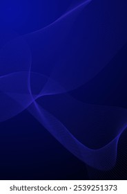 Gradiente de onda de línea, moderno digital, azul de lujo, Tecnología azul, fondo de onda de línea. Ilustración vectorial de fondo de alta calidad