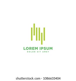 line wave healthy logo template vector design