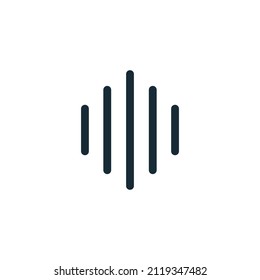 Line Wave Icon Design Template Elements