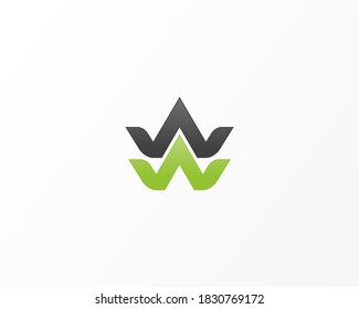 Line Wave Logo Design Icon Template