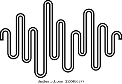 Line wave music sound noise audio frequency icon signal podcast radio soundwave waveform volume art hand. Wave, Frequency, Acoustic line music logo recording voice wave doodle sketch abstract.