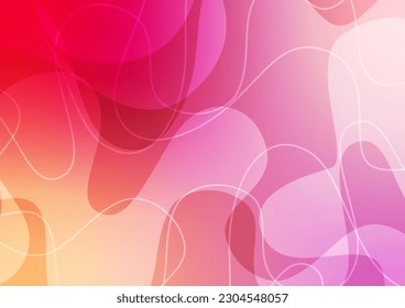 Line wave pink gradient cover banner dynamic art background. vector illustration.