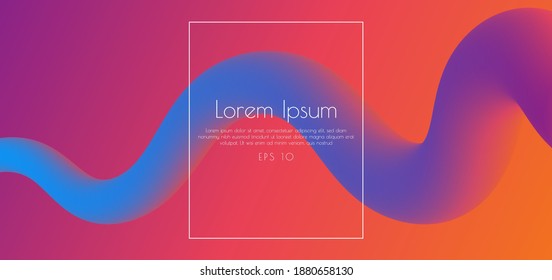 Line wave shape design abstract background colorful concept. vector illustration.