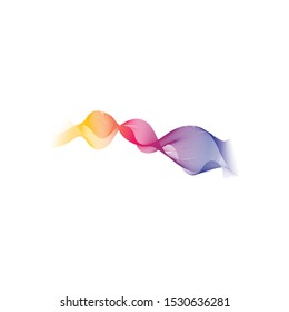 Line wave vecttor background design