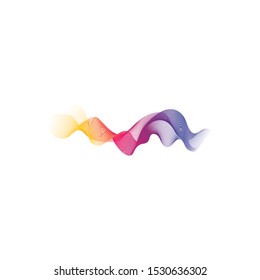 Line wave vecttor background design