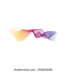 Line wave vecttor background design