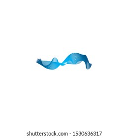 Line wave vecttor background design
