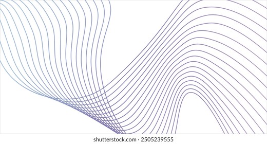 Diseño colorido del Vector del elemento del fondo del gradiente de las ondas de la línea aislado en colores azules, púrpuras y rosados