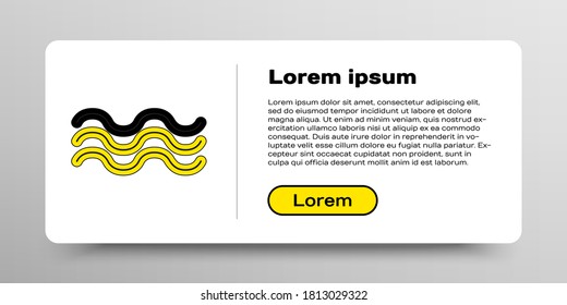 Icono de ondas de línea aisladas en fondo blanco. Concepto de esquema colorido. Vector