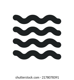 Ondas de línea con el icono de contorno