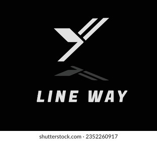 Line Way Logo Design By Adobe illustrator