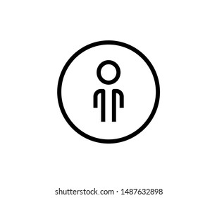 Line wc icon isolated on white background. Outline restroom symbol for website design, mobile application, ui. wc pictogram. Vector illustration, editable strok. Eps10