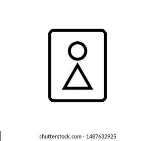 Line wc icon isolated on white background. Outline restroom symbol for website design, mobile application, ui. wc pictogram. Vector illustration, editable strok. Eps10