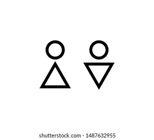 Line wc icon isolated on white background. Outline restroom symbol for website design, mobile application, ui. wc pictogram. Vector illustration, editable strok. Eps10
