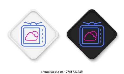 Line Weather forecast icon isolated on white background. Colorful outline concept. Vector