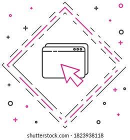 Line Web design and development concepts icon isolated on white background. Colorful outline concept. Vector Illustration