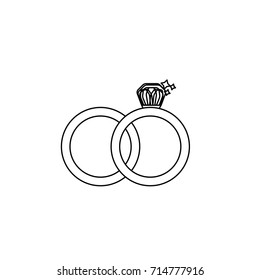 line wedding rings that symbolize love