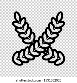 line wheat farm icon vector isolated on transparent background
