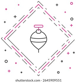 Line Whirligig toy icon isolated on white background. Colorful outline concept. Vector