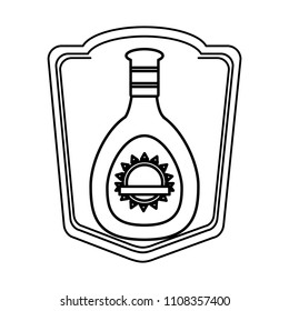 line whiskey liquor bottle beverage emblem