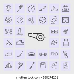 Line Whistle iconSport set illustration isolated vector sign symbol