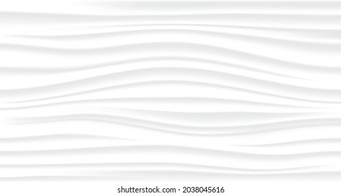 Line White texture wallpaper abstract wave modern pattern on white background for interior wall design vector illustration