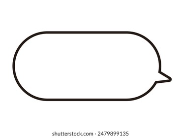 The line width can be changed. An oval speech bubble facing right.