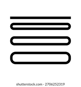 Liniensymbol auf weißem Hintergrund