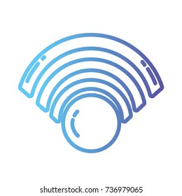 line wifi symbol to connection in the digital web