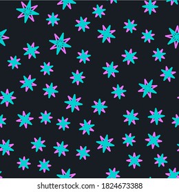 Line Wind rose icon isolated seamless pattern on black background. Compass icon for travel. Navigation design.  Vector Illustration