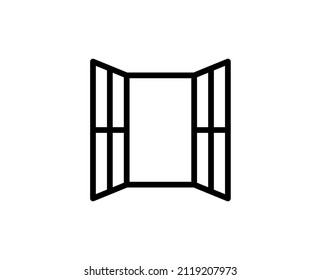 Zeilensymbol einzeln auf weißem Hintergrund. Umrisssymbol für Webdesign, mobile Applikation, i. Fensterpiktogramm. Vektorgrafik, redaktioneller с k