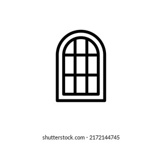Zeilensymbol einzeln auf weißem Hintergrund. Umrisssymbol für Webdesign, mobile Applikation, i. Fensterpiktogramm. Vektorgrafik, redaktioneller с k